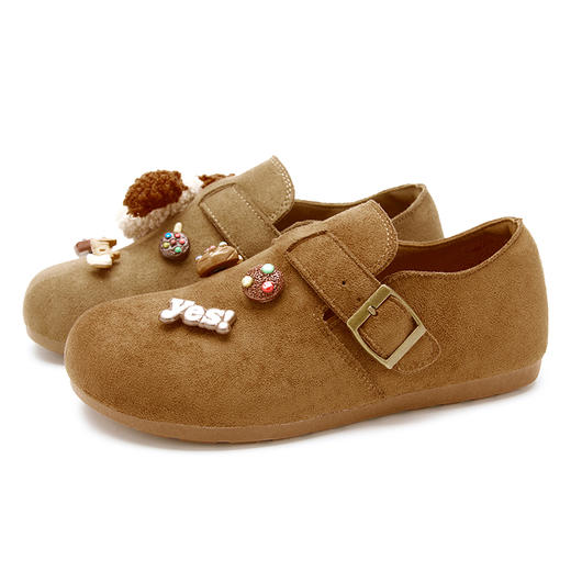 西遇丑萌勃肯鞋女新款秋季可爱小狗一脚蹬懒人平底鞋软底单鞋K1857094 商品图4