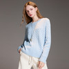 【100绵羊毛】三彩2025冬季新款针织衫绞花肌理毛衫保暖套头衫M 商品缩略图3