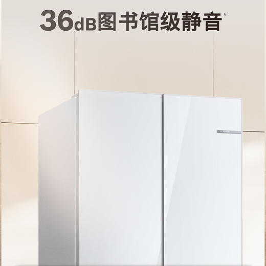 博世（BOSCH）【60cm超薄平嵌入】503L全域隐嵌 S8平嵌十字门冰箱 双系统双循环大容量 清风净味PLUS 白色玻璃 KCP88E220C 商品图3