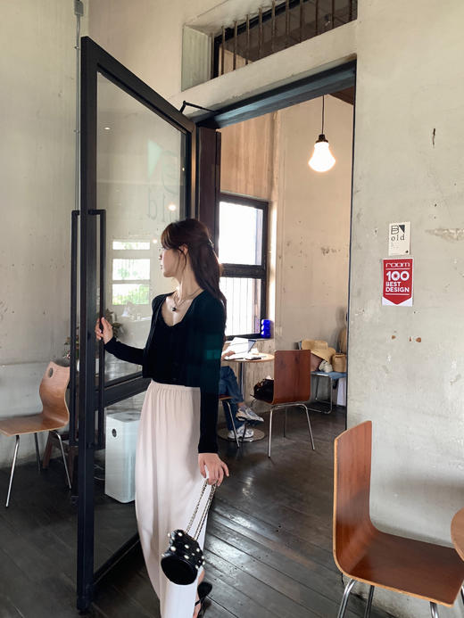 金蘑菇菇 假日滑滑裤 /高腰直筒垂感拖地裤松紧腰 商品图6