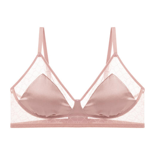 轻奢法式真丝光面文胸， 超薄小胸缎面桑蚕丝内衣 TG02S213 商品图4