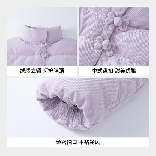 【-5~5℃聚暖系列】女童短款羽绒服冬季新款安奈儿童装EG545606 商品图4