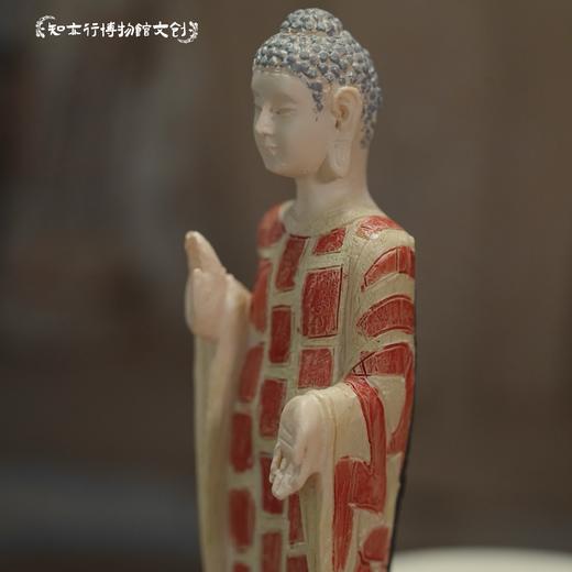 青州微笑北齐贴金彩绘圆雕佛立像冰箱贴博物馆文创磁吸纪念品 商品图2