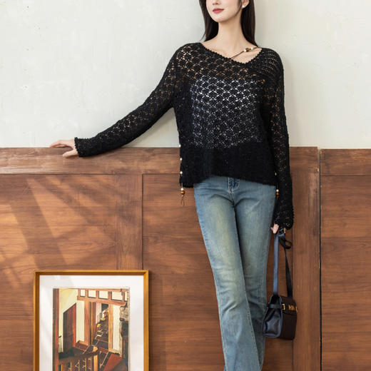 苏苏姐家芳时斜领上衣手工DIY钩针马海毛线团自制材料包 商品图3