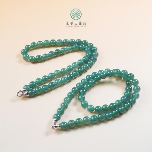 玉美人菲菲-翡翠圆珠项链约10mm-多样性发一 商品图0