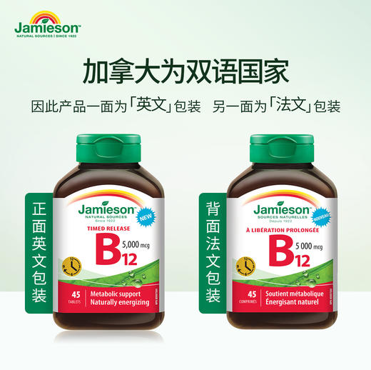 【品牌发货】健美生维生素B12高含量5000mcg甲钴fgd胺缓释片原装进口全天活力 商品图7