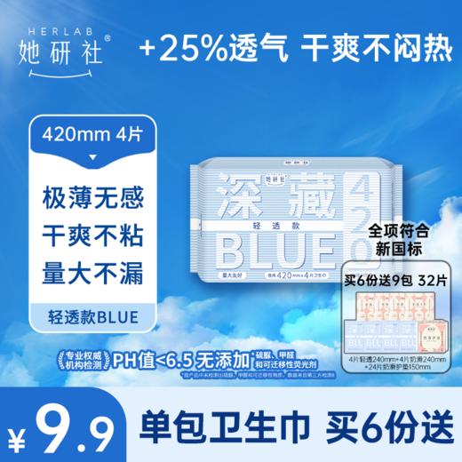 【她研社】深藏BLUE轻透款 日用夜用护垫 商品图3