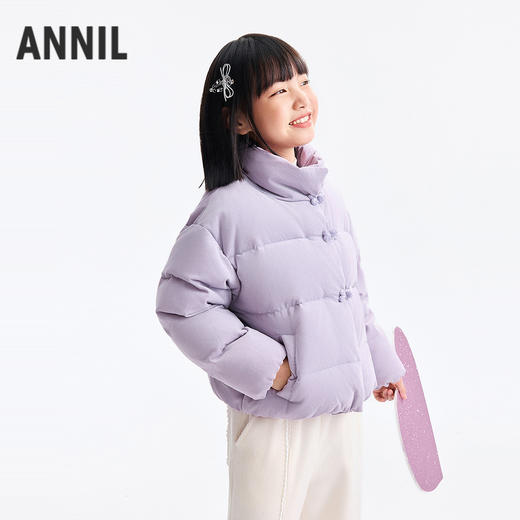 【-5~5℃聚暖系列】女童短款羽绒服冬季新款安奈儿童装EG545606 商品图0