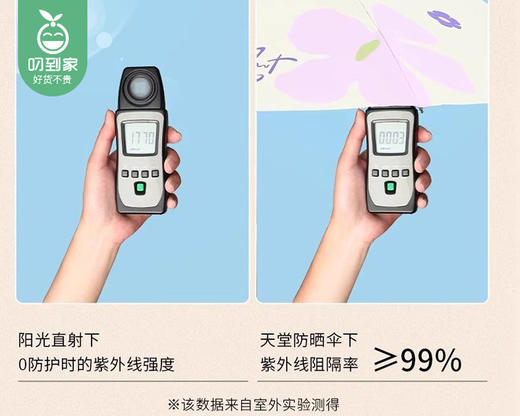 天堂伞黑胶防晒折叠伞（甘酪白）/1把补单专用 商品图3