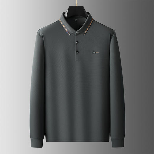 【DWP】大依优型大码男士Polo衫翻领长袖T恤秋季新款商务休闲男士加肥加大码男胖子 商品图7