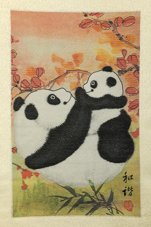 和谐——蜀锦卷轴挂画 商品图2