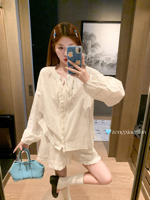 【169元任选2件】最后一波现货！花边长袖衬衫休闲通勤上衣 商品图5