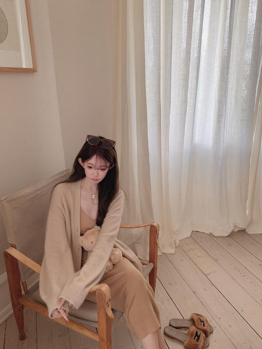 金蘑菇菇 羊绒织物穿搭套组/真丝羊绒开衫 商品图9