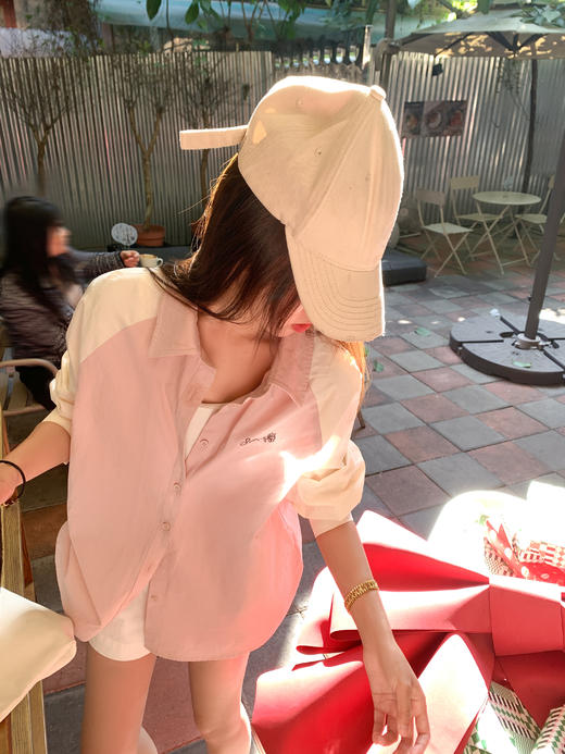 <曾小咸推荐>3.28现货秒杀 ！微信超特价！粉白插肩袖衬衫 日常159.99 立减70 秒杀89.99！ 商品图6