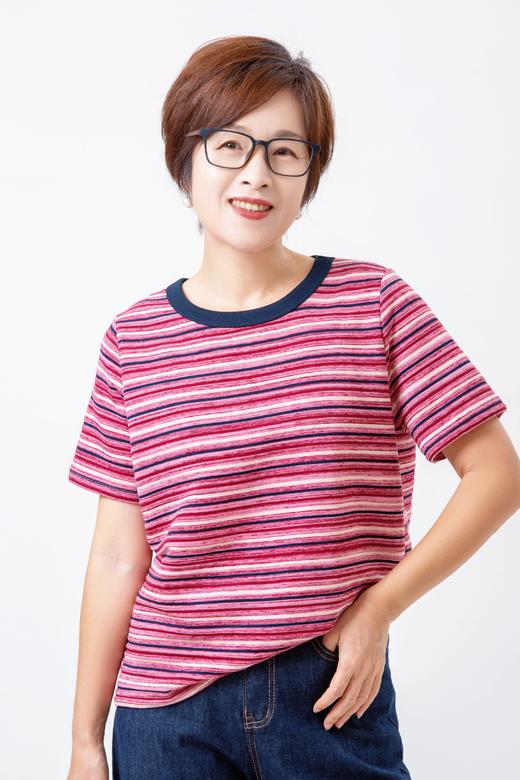 立体彩棉条纹衫 商品图0