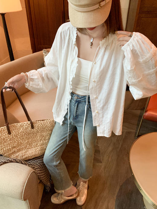 【169元任选2件】最后一波现货！花边长袖衬衫休闲通勤上衣 商品图9