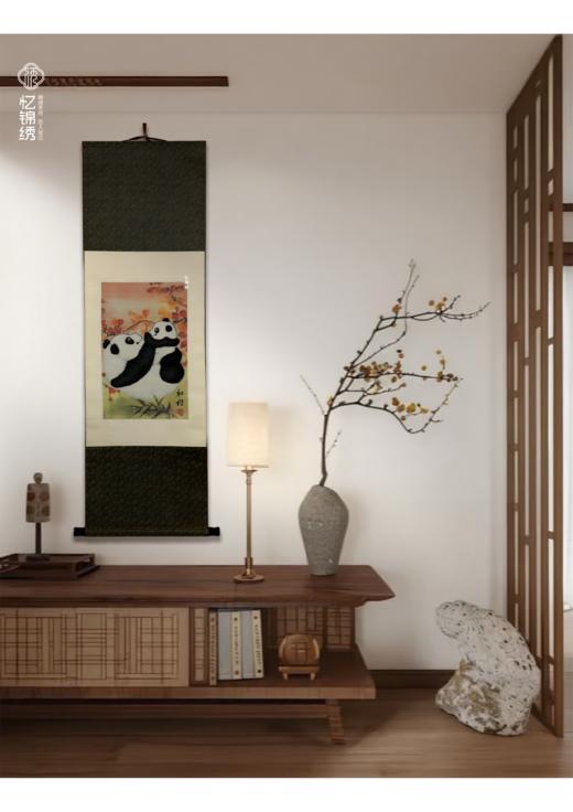 和谐——蜀锦卷轴挂画 商品图7