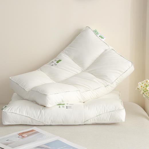 加倍生活 A类全棉青荷护颈枕 立体护颈枕头 全棉枕芯 甄选新疆长绒棉 48小时发货 商品图1