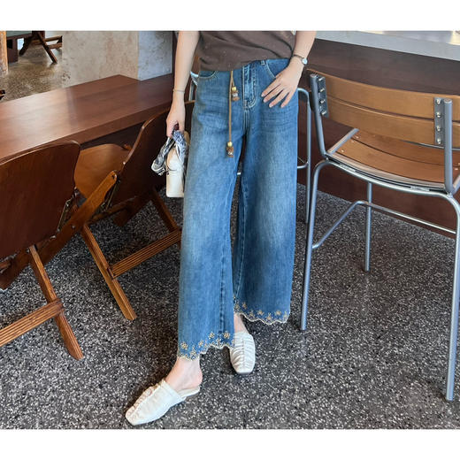 2508512   设计款 花边牛仔裤（送腰带） 商品图8