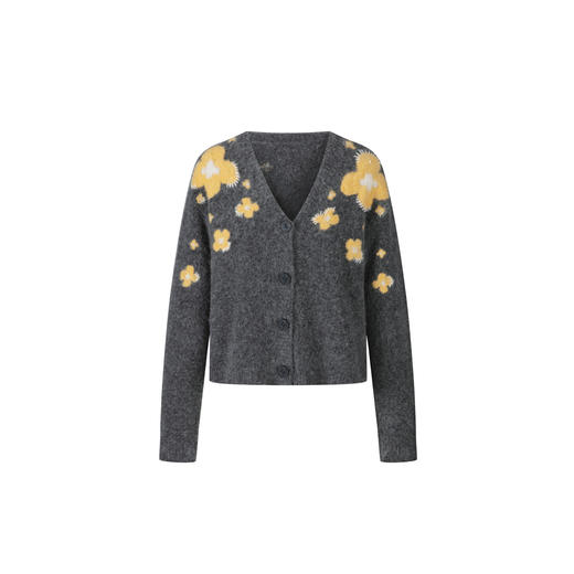 HERLIAN2025年秋季新品女士撞色设计V字领针织开衫 商品图3