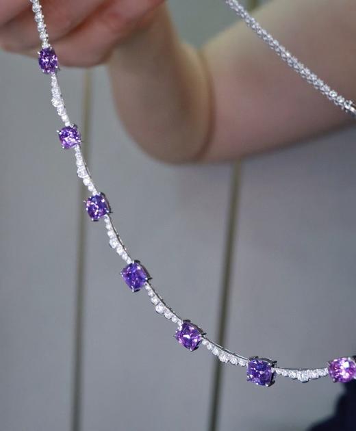 7.26ct紫蓝宝项链 商品图2
