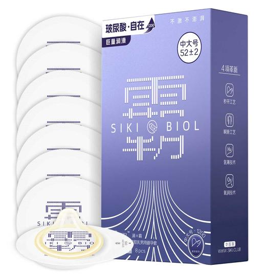 私激SIKI 涌霸“中大号”8只装安全套避孕套男用 商品图5