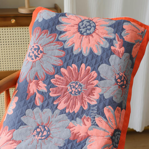 【到手2只】MAYNOS加厚纱布枕巾，加厚全棉6层纱，亲肤透气吸汗，柔软纤薄，活性印染工艺不，细密包边，走线平整，油画般艺术高颜值，更舒适的睡眠体验~ 商品图4