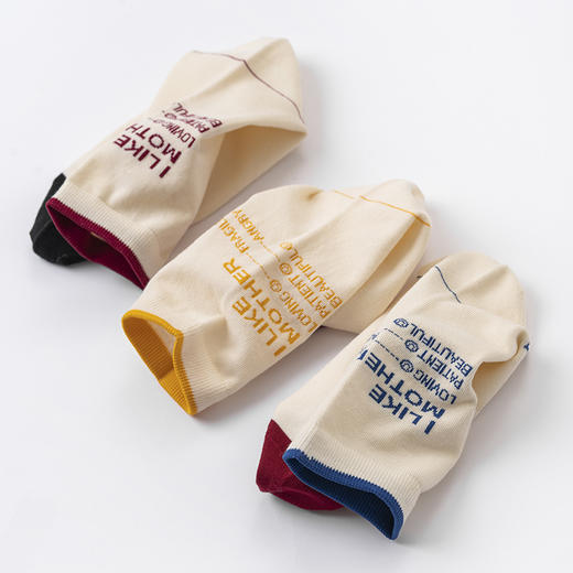 靴下物复古撞色中筒袜春夏薄款精梳棉白色无骨袜子ins潮女士长袜 商品图3