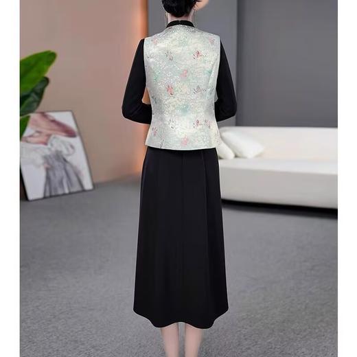 QYM 25A111AL新中式国风马甲套装两件套连衣裙 商品图3