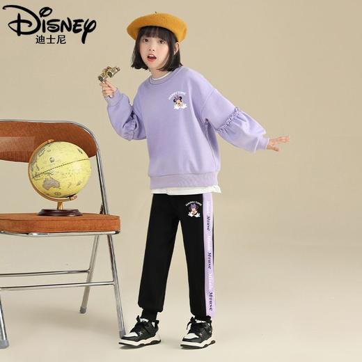 迪士尼女童加绒裤子一体绒儿童运动裤冬季加厚保暖裤洋气大童卫裤 商品图5