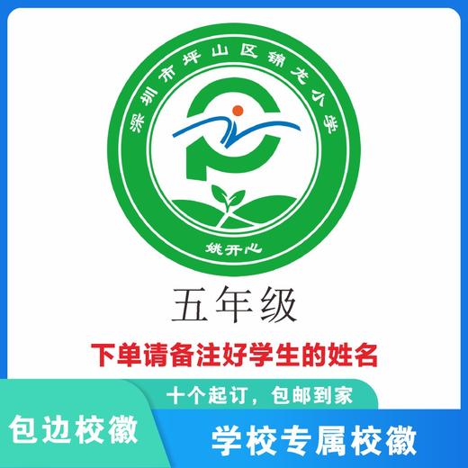 定制深圳市坪山区锦龙小学包边校徽定做礼服布标姓名贴缝制包邮51 商品图4