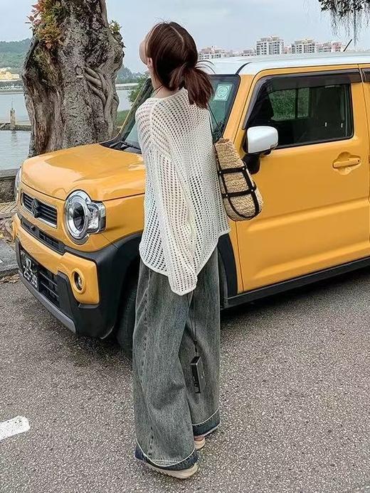 【孤品捡漏】G197米白镂空单件针织衫-喜出 商品图1