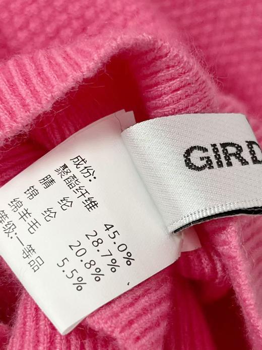 【孤品捡漏】（哥弟品牌）G195玫粉5.5%绵羊毛针织毛衣-喜出 商品图2