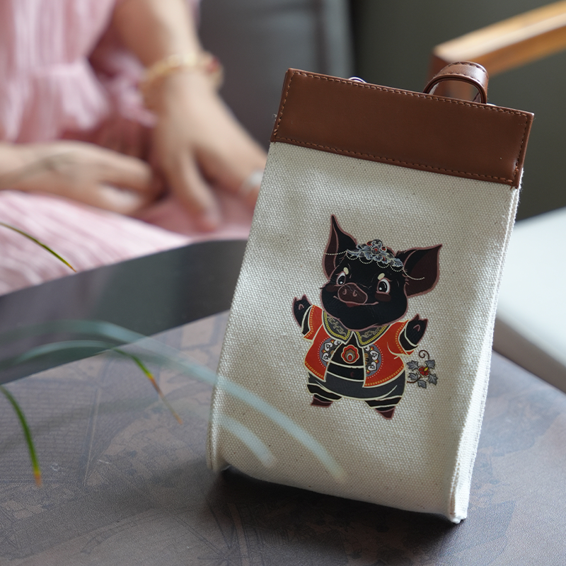 敦煌十二生肖帆布包（白）