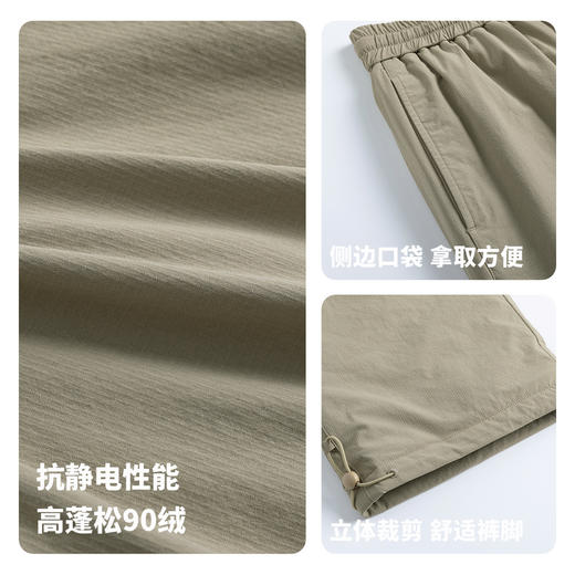 【含鸭绒】圣得西男士高弹直筒伞兵裤2025秋季新款情侣工装羽绒裤 商品图5