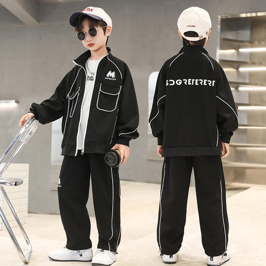 儿童装男童春装套装2025新款中大童春秋款运动帅气春季男孩洋气潮 商品图0