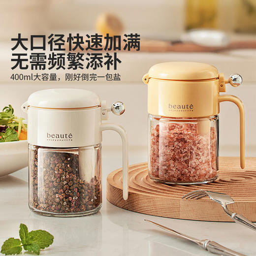 摩登主妇调料罐玻璃厨房家用新款分装调料瓶调味罐密封防潮调料盒 商品图4