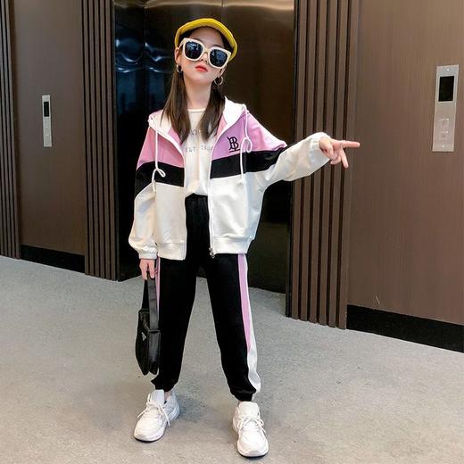 女童春装套装2025新款春秋季网红洋气中大儿童时髦女孩运动两件套 商品图1