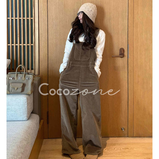 COCO ZONE 刘一一  简约复古经典工装风背带裤 CD1A1347 商品图0