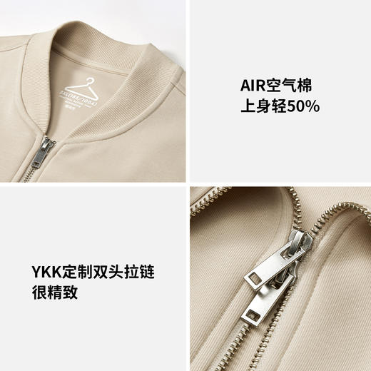 棉仓362808015-五明治空气层棒球领卫衣开衫 商品图3