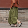 绽放女装571朵/重磅皱纹亚麻半松紧腰半身长裙茧型花苞开衩半身裙 商品缩略图0