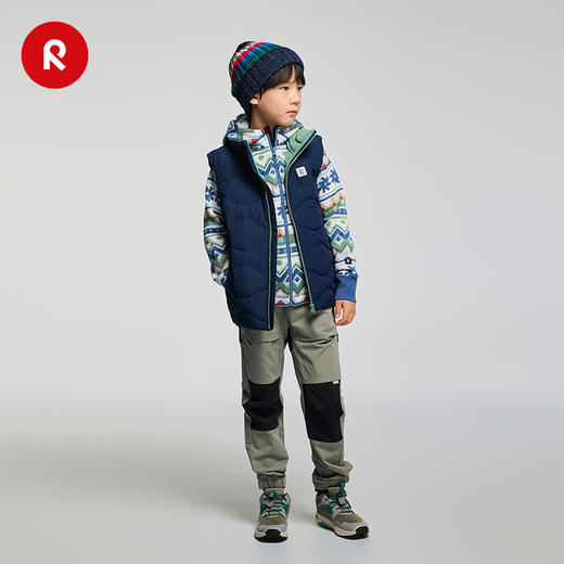 芬兰reima2025秋冬新款儿童中童拒风拒水保暖舒适运动羽绒背心 商品图2