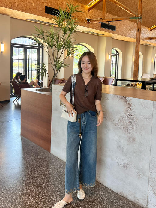 2508512   设计款 花边牛仔裤（送腰带） 商品图2