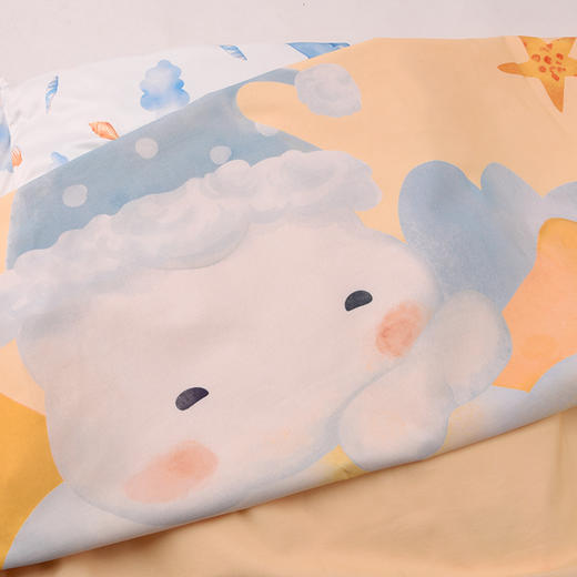 棉果果凉感夹棉被子礼盒淡黄色多功能被子（120*150cm带被套）M305551800067 商品图4