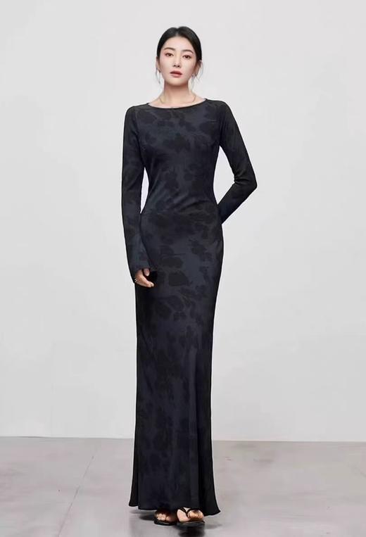 【孤品捡漏】G240 加长暗花修身连衣裙-喜出 商品图0
