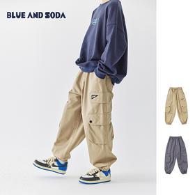 蓝汽水 斜纹工装裤 805B24861