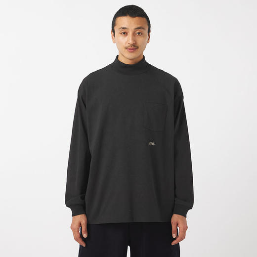 nanamica OOAL Mock Neck L/S Tee 有机棉半高领宽松长袖T恤 商品图0