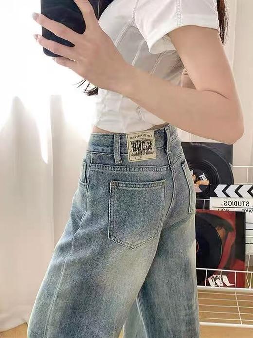 【孤品捡漏】G206秋款复古设计感做旧牛仔裤-喜出 商品图4