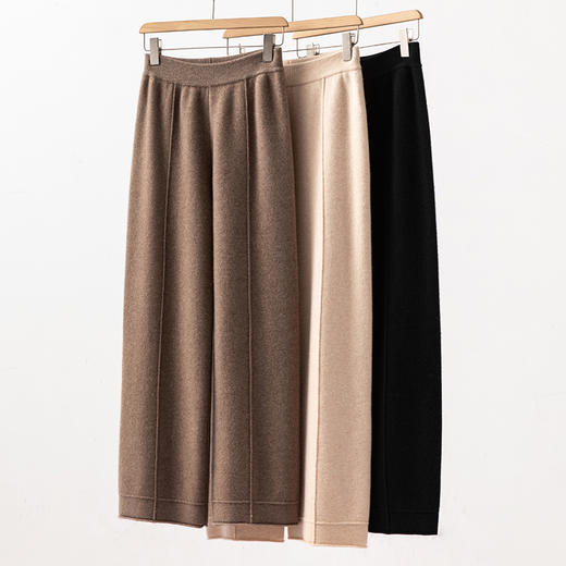 S·Y·C【老粉疯狂要】显腿长！100纯山羊绒阔腿裤子女CYR240228 商品图3