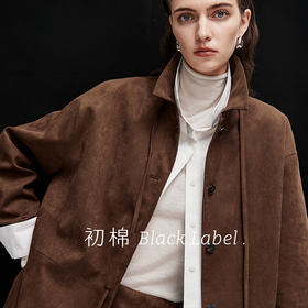 棉仓366607002-25秋麂皮绒翻领口袋套装